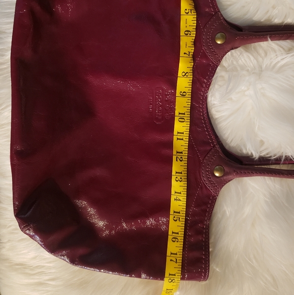 Authentic Vintage Coach Purse Patent Leather Large Bleeker Tote - Picture 6 of 7